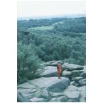 Brimham Rocks looking South West - yes that is Liz